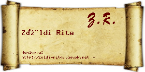 Zöldi Rita névjegykártya